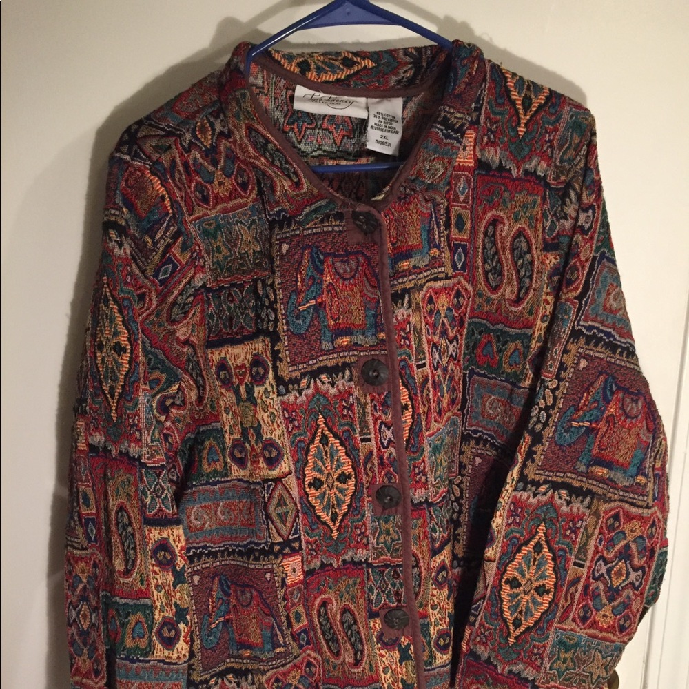 Hippie Festival Paisley Women's 2xl Cardigan